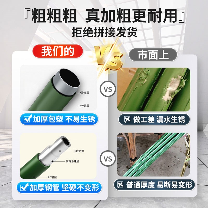 爬藤架葡萄黄瓜豆角架月季植物花架支撑杆园艺包塑钢管西红柿支架