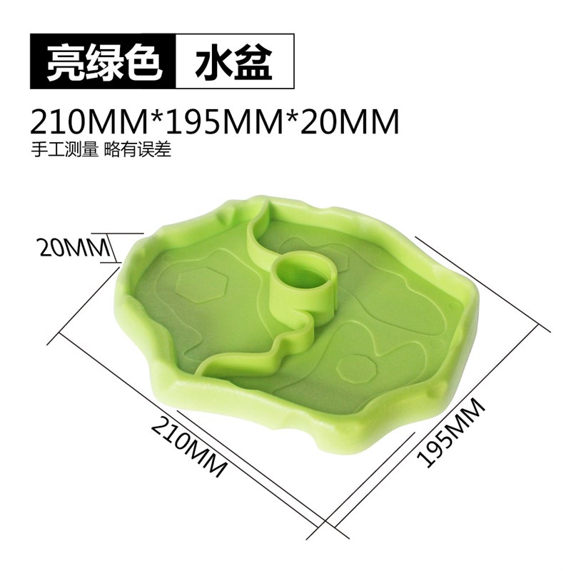 诺摩爬宠夜光水盆食盆二合一食盆守宫蜥蜴陆龟乌龟爬宠自动饮水器