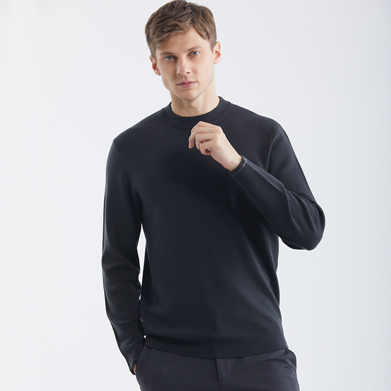 【大潘专享】加厚可机洗100%羊毛羊毛衫冬季新款男士BM123