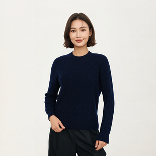 休闲羊毛衫 100%绵羊毛女士纯色时尚 1N6002 甜豆粉丝专享