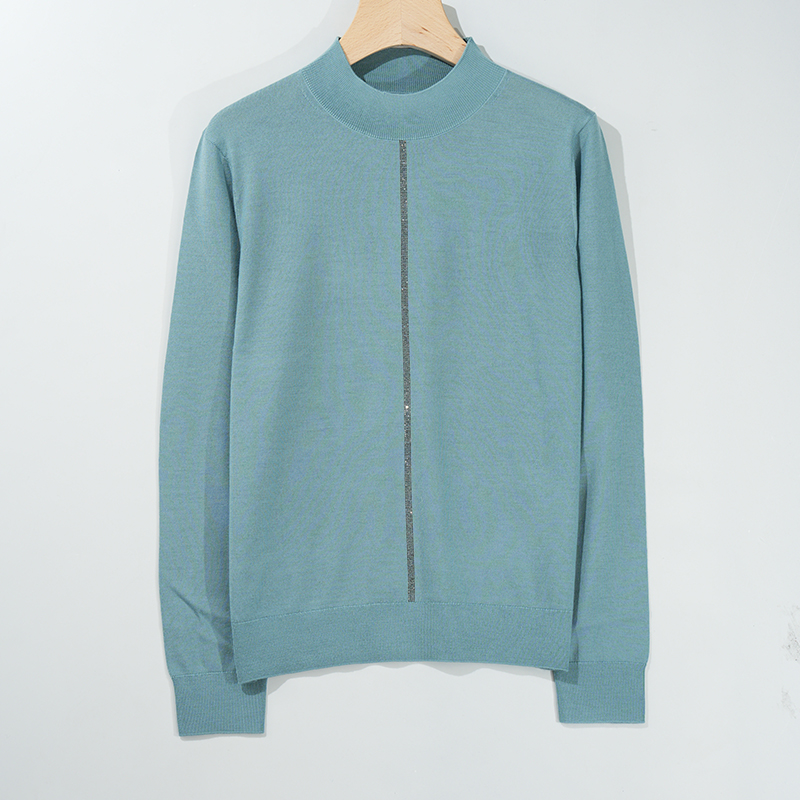 【然姐como_on】女款精纺100%羊毛衫半高领打底HN658-1