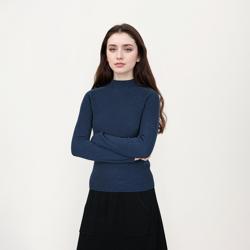 【然姐como_on】100%山羊绒半高领针织衫BR710