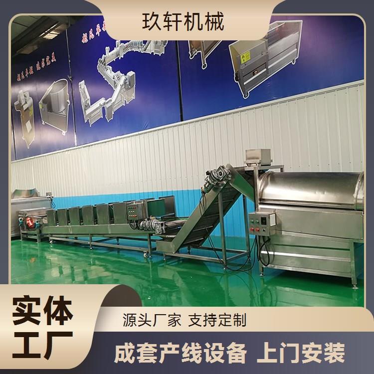 定制休闲食品油炸设备 过油流水线设备 鸡柳鸡排全自动预炸生产线