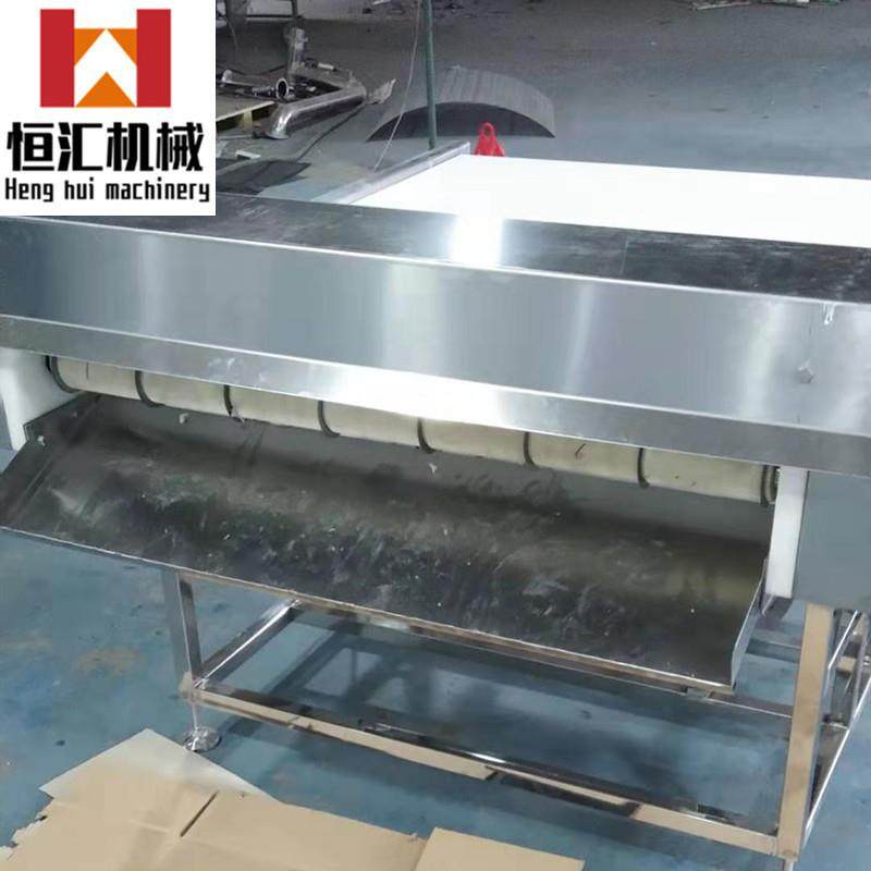 商用304不锈钢豆腐皮切条机 厂家自销大型输送带式猪皮切块机