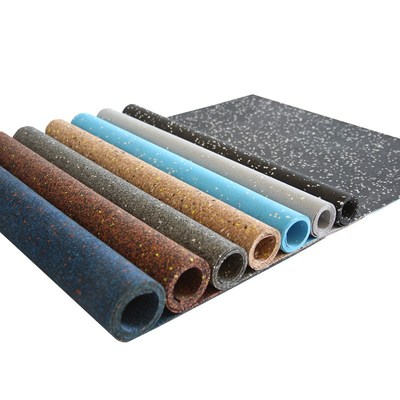 健身房地垫卷材运动橡胶防滑减震垫隔音垫子缓冲地板哑铃地胶地垫