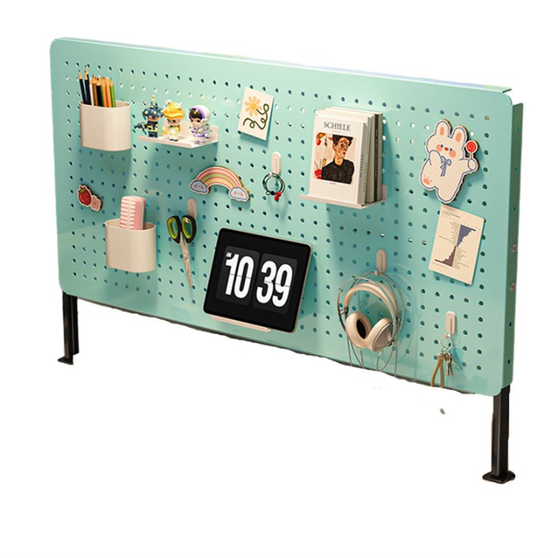 桌面洞洞板免打孔置物架谷子展示架学生书桌立式收纳架子工位挡板