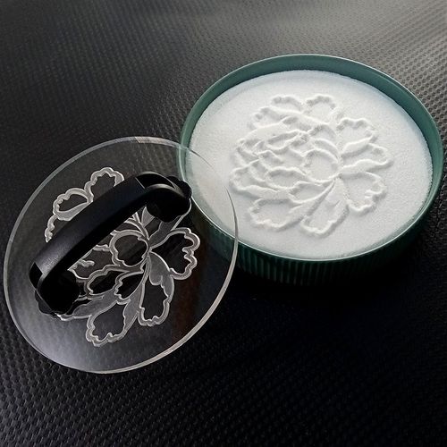 定 做烟灰缸烟灰桶垃圾桶灭烟沙模具logo印模细沙印章石英沙压模