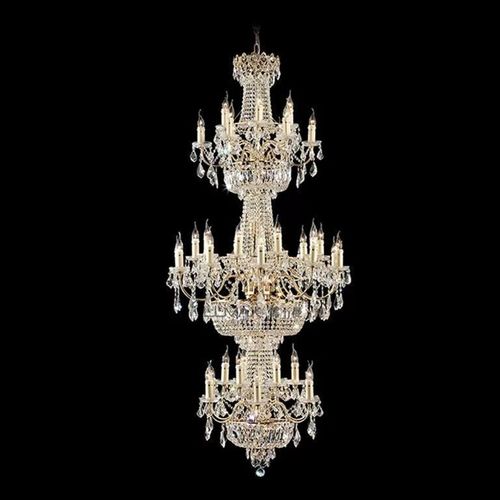 欧式水晶吊灯美式客厅灯现代简约餐厅卧室灯奢华别墅复式楼大吊灯