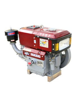【厂家供应】单缸柴油机大红色ZH195豪华直喷柴油机