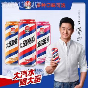 大窑果味汽水500ml20罐嘉宾橙诺荔枝味碳酸饮料气泡水整箱