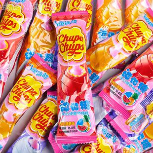 阿尔卑斯珍宝珠棒棒糖夹心挂板泡泡糖48支装混合口味儿童零食糖果