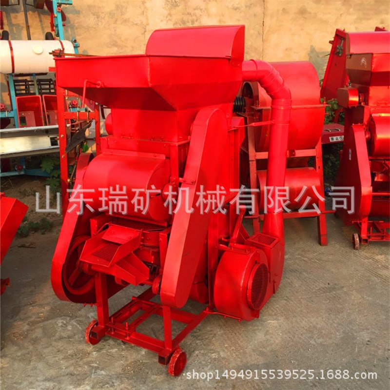 机械榨油坊用电花生脱粒机二次抽风脱粒不伤皮花生脱壳机