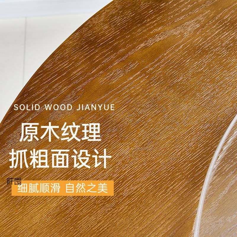 加厚中式实木圆形餐桌椅组合家用大圆桌带转盘10人经济型吃饭桌子