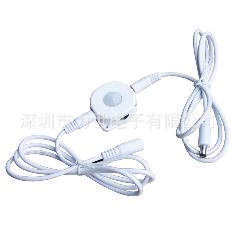 5V12V24V人体感应开关明装红外感应器控制器人来灯亮延时可调光敏