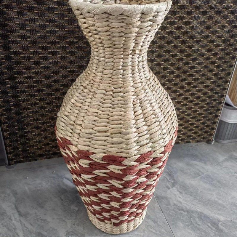 厂家手工草编花瓶家居桌面复古装饰小口花瓶仿真摆件编织插干花篮,特色手工艺,其他特色工艺品,淘宝优惠券,粉丝福利购,淘宝优惠卷