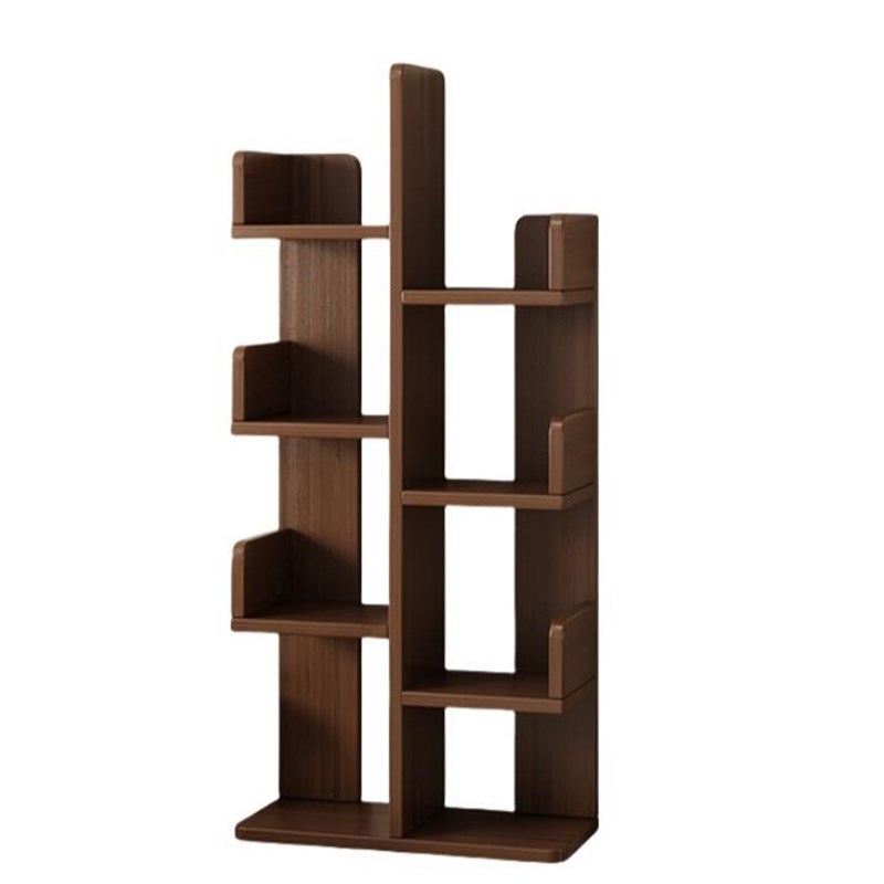 创意树形落地书架客厅多层置物架实木生态板家用简易收纳储物柜子