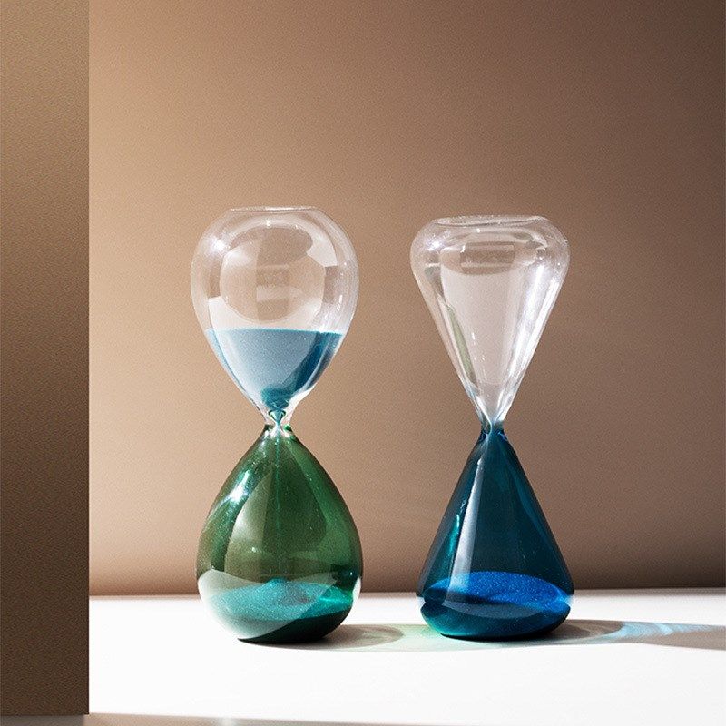 创意玻璃沙漏计时器摆件时间5 10 15分钟现代简约客厅家居装饰品