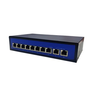 适配海康门禁数字楼宇对讲10口百兆POE室内机专用解码器DS-KAD608