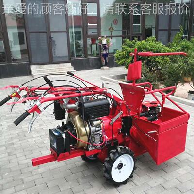 家 用小数型手扶玉米收获机 柴LYG-160油收苞米机器掰米棒子机器