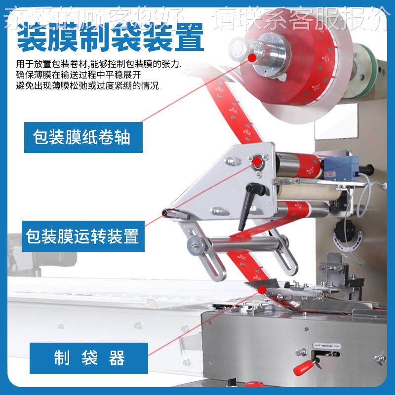 压片糖装奶片果高速糖机棉花薄糖芝111麻巧克力自动理料荷糖枕式