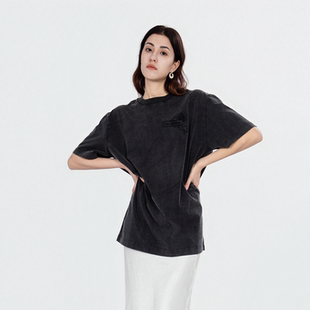 设计感贴布绣水洗宽松休闲质感短袖 情侣款 T恤 PEISKOS卡珮施 KAR