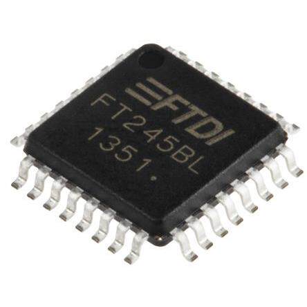 FT245BL FTDI Chip FIFO 存储器8Bit, 双向总线, 32 LQFP封装
