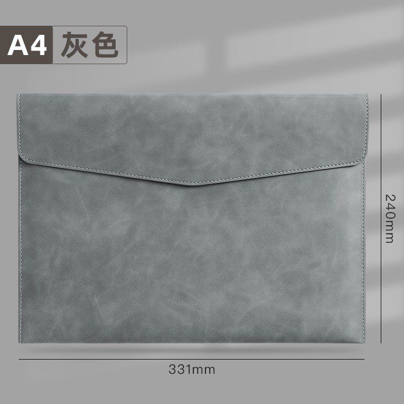 皮质文件袋a4纸档案袋文件夹文件包加厚防水资料按扣公文袋商陵星