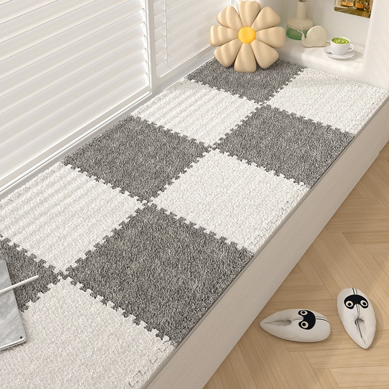 简约风飘窗垫窗台垫子2024新款四季通用网红拼接地毯厚毛绒