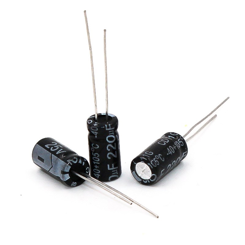 ytf国产 耐高温105 25V220UF 8*12mm 220UF/25V铝电解电容工厂