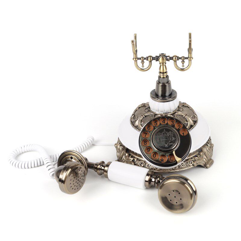 新款仿古電話酒店家用婚礼电话机大铃声固定座机复古老式电话