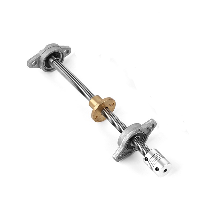 T型丝杆T8丝杆3D打印丝杆直径8mm梯形丝杆螺母丝杆套组配螺母座