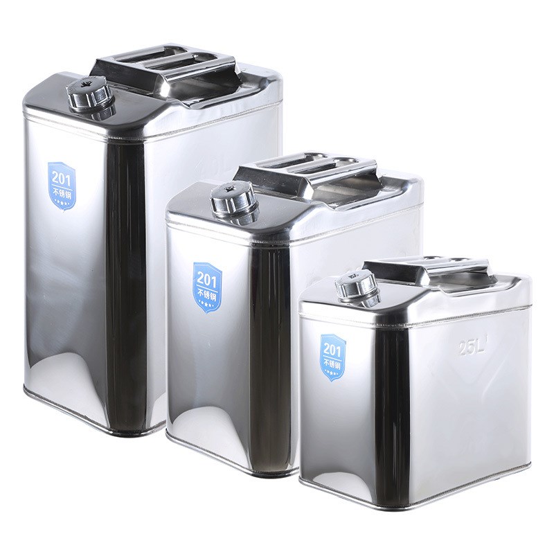 加厚型201不锈钢汽油桶40L30L20L10升柴油壶加油桶摩托车备用油箱