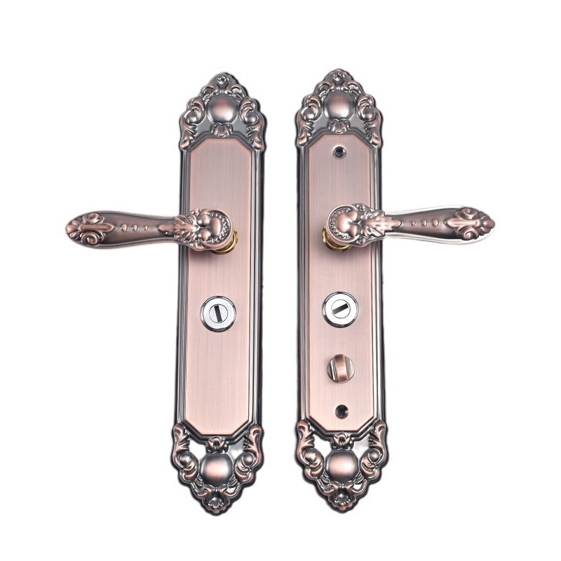 现货欧式不锈钢防盗门拉手别墅双开门锁拉手红古铜复古大门锁