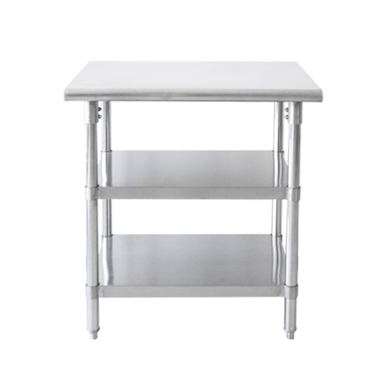 圆角不锈钢工作台 加厚不锈钢桌子多层置物桌切菜桌 厨房操作台