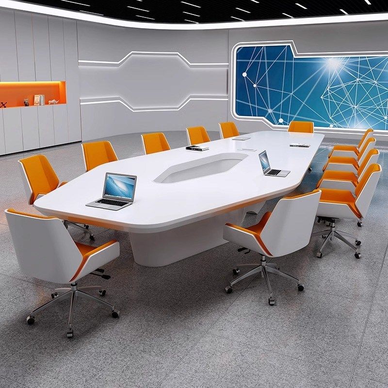 文群棱形会议桌长桌异形简约现代会议室办公室白色烤漆桌椅组合,商业/办公家具,会议桌,淘宝优惠券,粉丝福利购,淘宝优惠卷