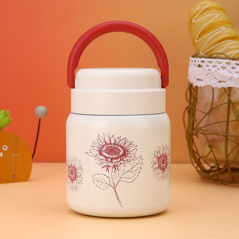 316不锈钢便携焖烧杯学生手提国潮焖烧罐办公室带饭带勺子保温壶