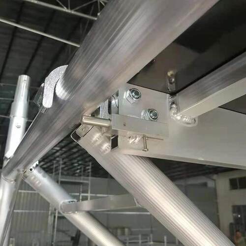 2x1.35x5m铝合金脚手架双宽斜爬梯 装修建筑施工快装登高梯直供