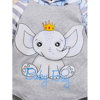 海外仓TEMU跨境Hooded Jumpsuit And Pants Set For Babies