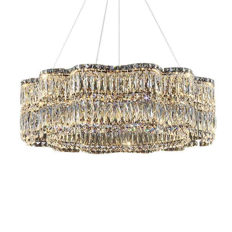 水晶灯客厅灯简约现代大气2024意式轻奢餐厅灯卧室灯具法式大吊灯