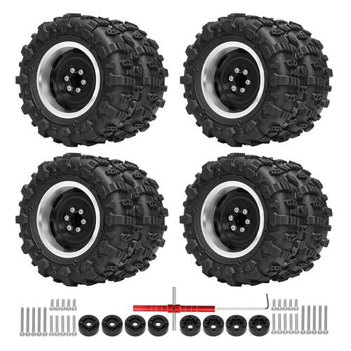 RC 1.45寸前后双轮毂JC胎皮 1/18TRX4M 1/24 SCX24 FMS Ascent-18