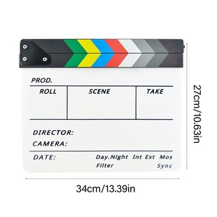 电影拍摄道具大号亚克力场记板带笔槽打板毕业视频拍摄剪辑导演板