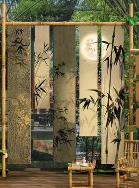 竹子架子迎宾竹架婚庆装饰竹竿方形竹架美陈迎宾架搭建黄色竹筒架