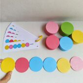 木圆片找规律颜色排序幼儿园蒙氏早教小班大班玩教具益智区域材料