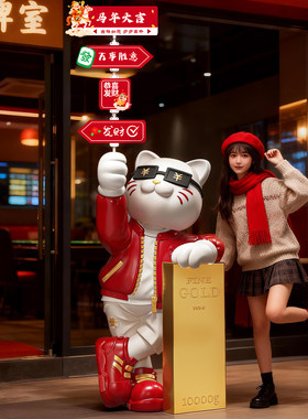 招财猫摆件落地大型公司