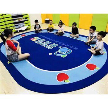logo早教中心地垫幼儿园地毯儿童绘本馆阅览室音乐教室阅读区定制