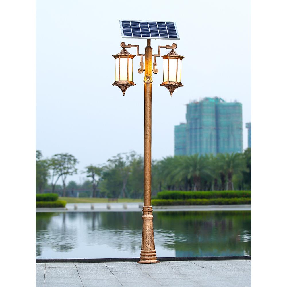 庭院灯户外3米太阳能led超亮大功率防水家用220v花园别墅高杆路灯