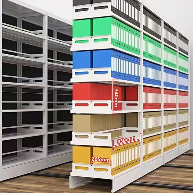 固定档案柜密集柜钢制书架单双面财务凭证架文件资料架