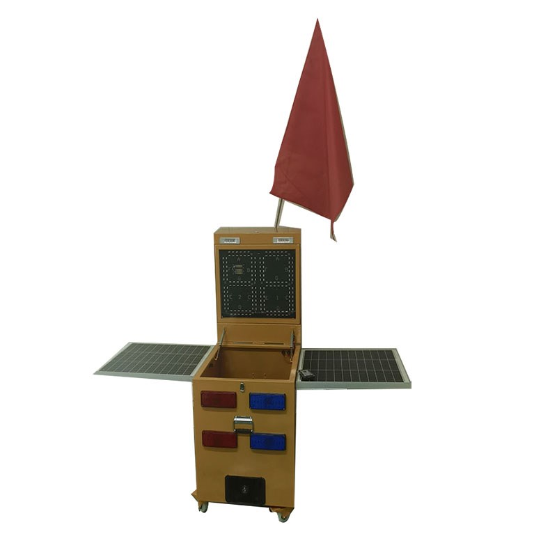 高速施工声光报警器摇旗机喊话喇叭智能防撞事故太阳能预警箱设备