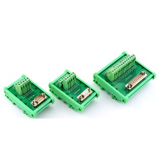 串口9针DB9 DB15 DB25 37针中继端子台转接板自动化导轨式接线台