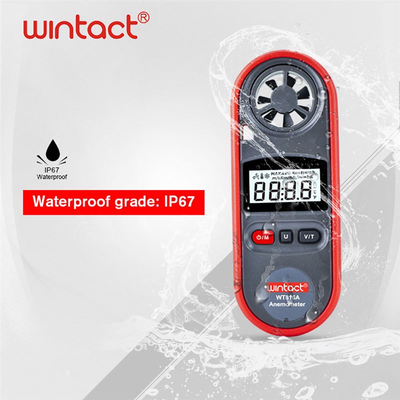 汇天益WT816A迷你便携数字风速仪风速计风速风温测量仪Anemometer